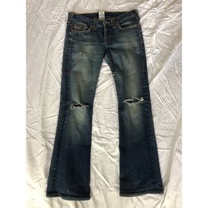 Vintage Distressed True Religion Boot Cut Jeans